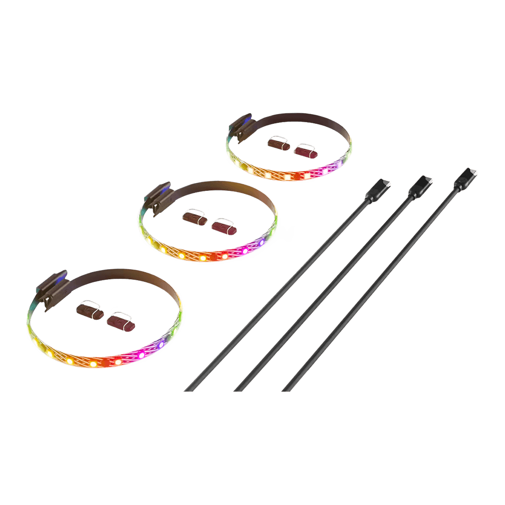 Fitas de Led Hyte LS10, ARGB, 24 Bits, 3 Unidades Com Conector Nexus, Tipo C, ACC-HYTE-LS10-B-3