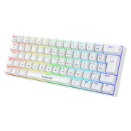 Teclado Gamer Mecânico Neologic Precision Pro Polar 60%, RGB, Hot Swap, 61 Teclas, Switch Red, Cabo Tipo C, Branco, PROPLR-RED