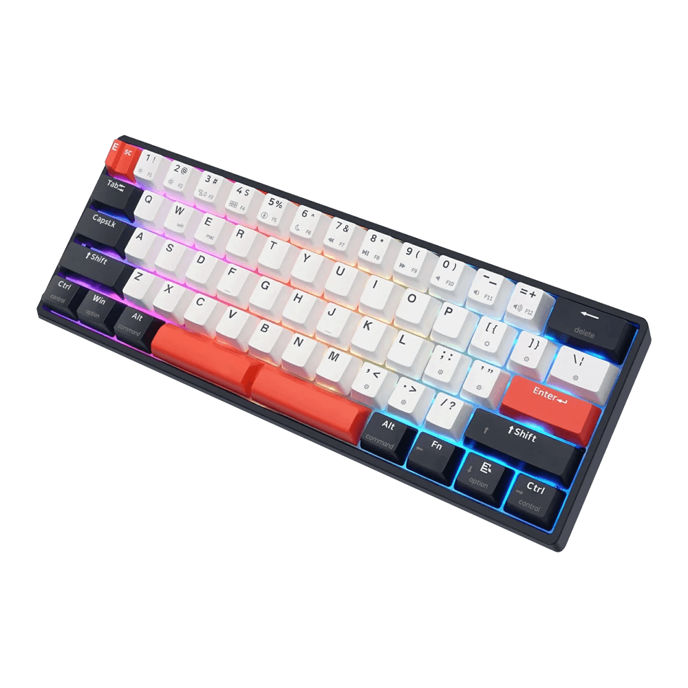 Teclado Gamer Skyloong GK61 QMKVIA 60%, RGB, USB, Hot Swap, Switch Ktt Red, Preto - Imagem 4