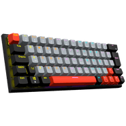 Teclado Mecânico Gamer PCYES Kuromori 60%, White Ghost, Switch Red, Led, Rainbow, PTKMWG60RD