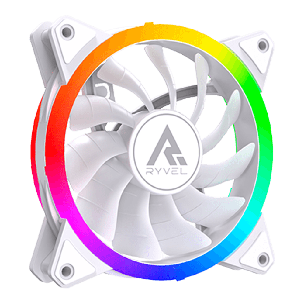 Cooler Fan Ryvel 120mm, ARGB 5V, Luna, Branco, RY-FN-LN-WT-5V - Imagem 2
