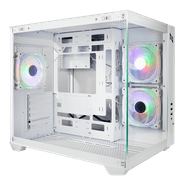 Gabinete Gamer Neologic Aquarium View Pro, Mid Tower, 3 Fans Argb, Atx, Branco - NLAQRMW