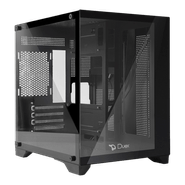 Gabinete Gamer Duex Aquário, Mid-Tower, Lateral e Frontal de Vidro, Preto, Sem Fan,  DXJ270-2