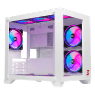 Gabinete DT3 Hyper 14026-3, Branco, Lateral e Frontal de Vidro, Não Acompanha Fans