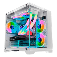 Gabinete Gamer K-mex Aquário Space CG-W1KN Branco Micro ATX Sem Fan