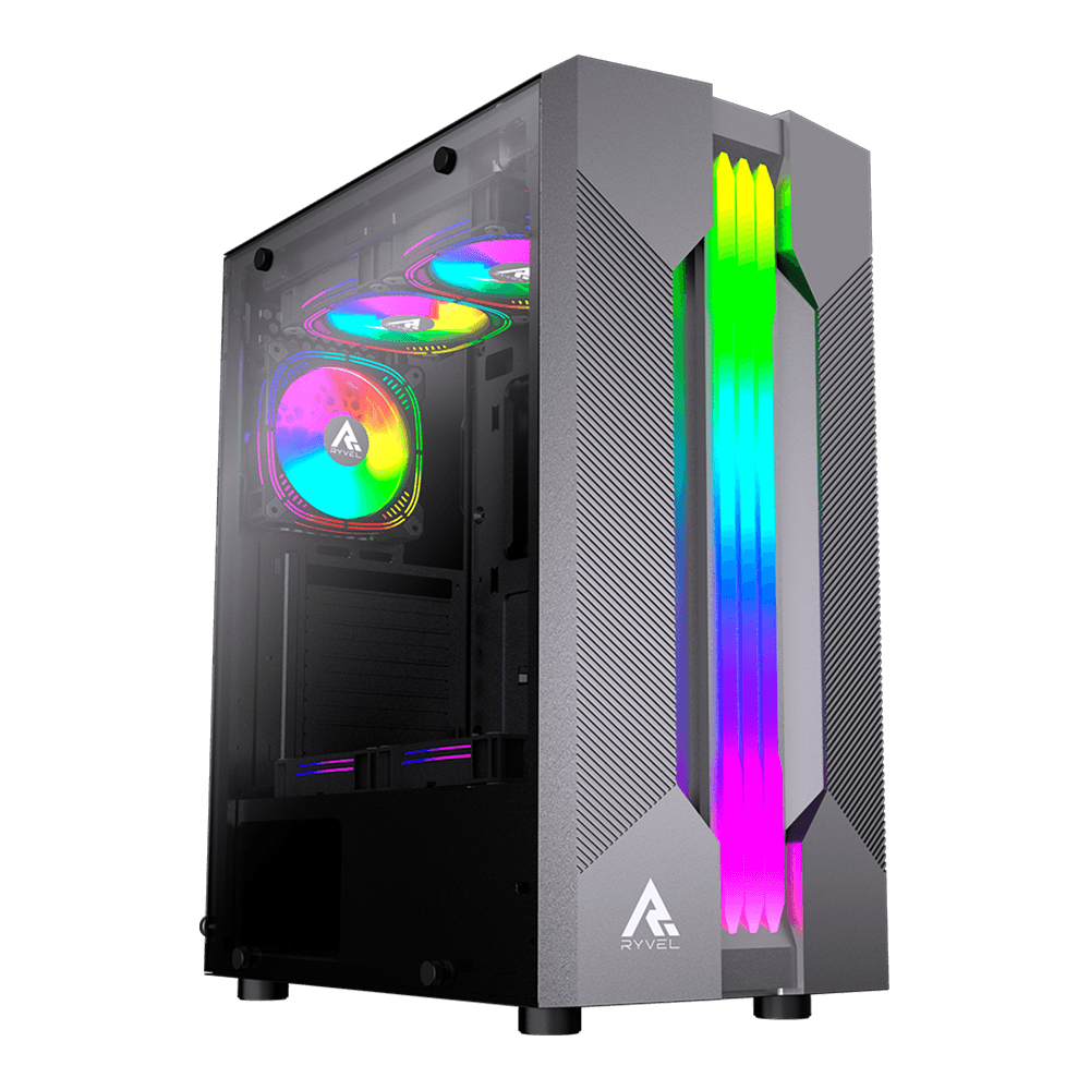 Gabinete Gamer Ryvel Infinity Black, RY-GB-IF-BL, Sem Fans