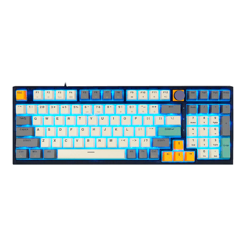 Teclado Gamer Mecânico Skyloong GK980 Ti-Grey, Switch Silver, 3 Modos, RGB, Hot Swap, 4000mah