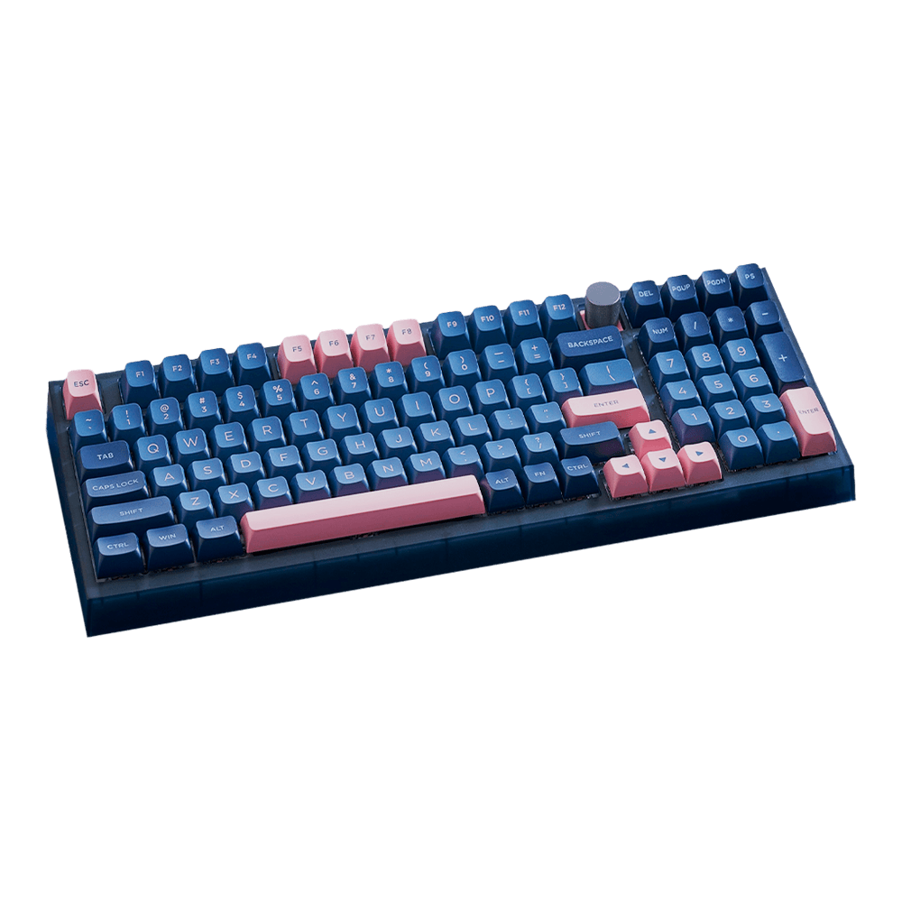 Teclado Gamer Mecânico Skyloong GK980 Blue Pink, Switch Silver, 3 Modos, RGB, Hot Swap, 4000mah - Imagem 2