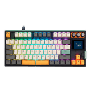 Teclado Gamer Mecânico Skyloong GK87 Pro Ti Grey, Switch Ktt Silver, 3 Modos, RGB, Hot Swap, 4000mAh