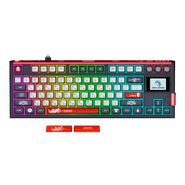 Teclado Gamer Mecânico Skyloong GK87 Pro Sparta, Switch Ktt Silver, 3 Modos, RGB, Hot Swap, 4000mAh