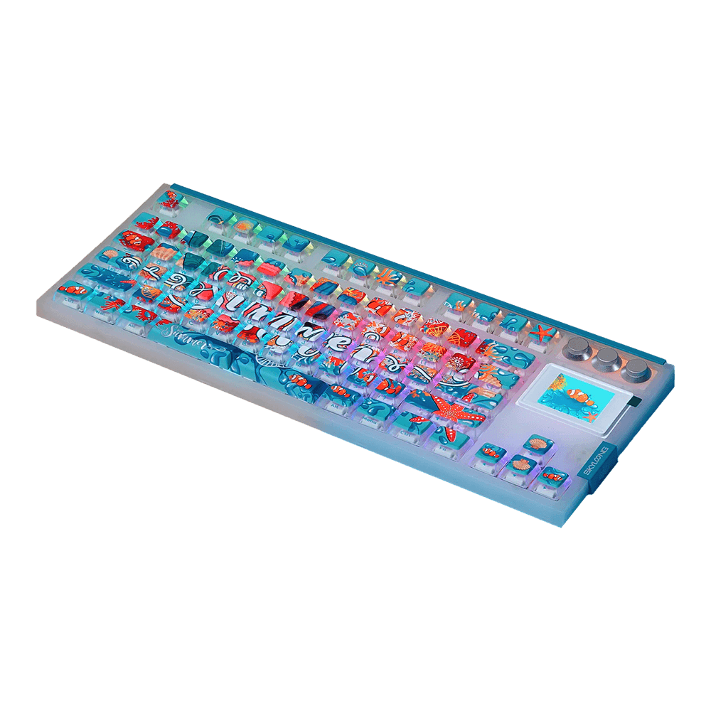 Teclado Gamer Mecânico Skyloong GK87 Pro Summer, Switch KTT Silver, 3 Modos, RGB, Hot Swap, 4000mAh - Imagem 2