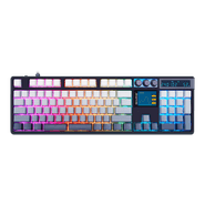 Teclado Gamer Mecânico Skyloong GK104 Pro Twilight Southside, Switch Ktt Silver, Layout ANSI, LCD Screen, Hot Swapp, 4000 mAh