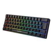 Teclado Gamer Mecânico Neologic Precision Pro Dark, 60%, RGB, Hot Swap, 61 Teclas, Switch Blue, Cabo Tipo C, Preto, PRODRK-BLUE