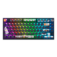 Teclado Gamer Mecânico Skyloong GK75 Dark Fairry Tale, Switch KTT Red, 3 Modos, RGB, Hot Swap, 4000mAh, Preto