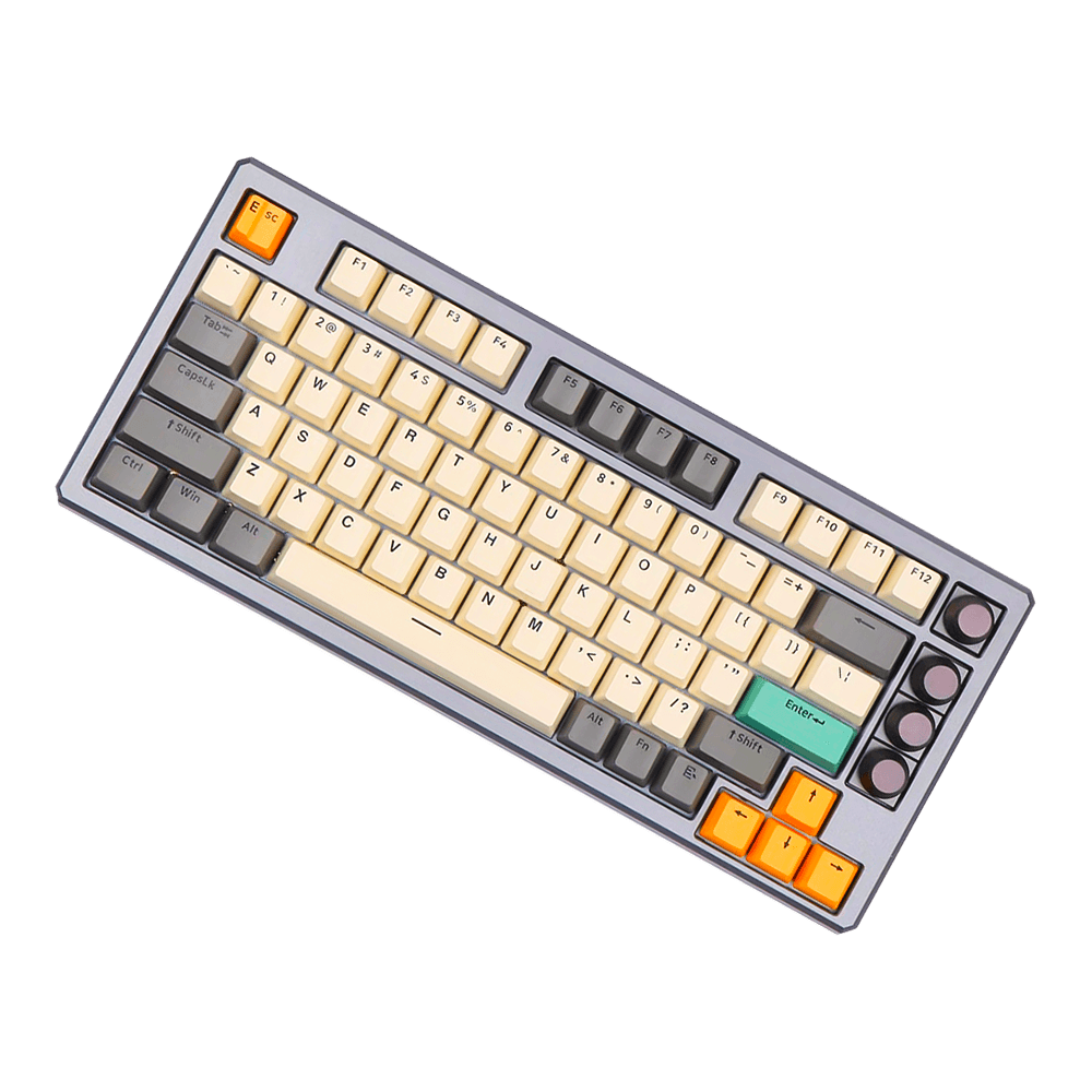 Teclado Gamer Mecânico Skyloong GK75 TI - Grey Aluminun, Switch KTT Brown, 3 Modos, RGB, Hot Swap, 4000mAh, Prata - Imagem 3