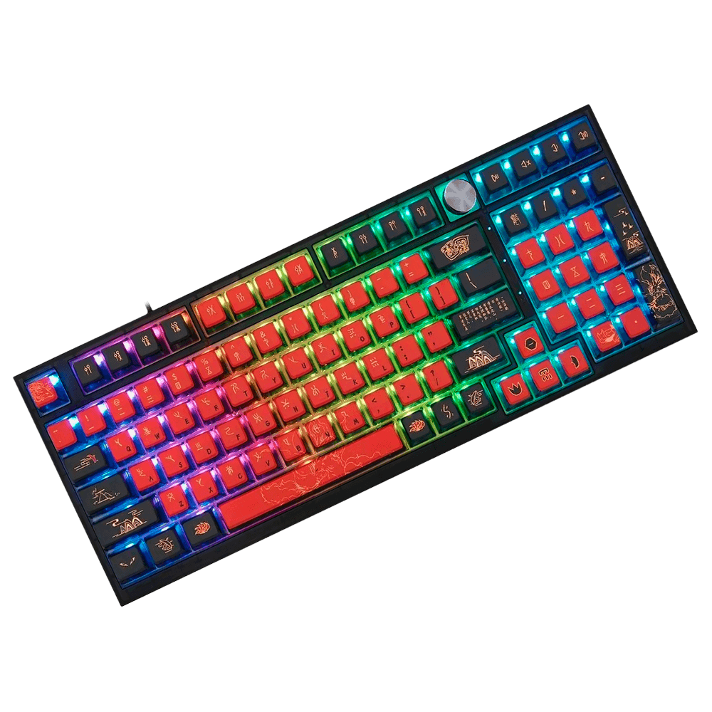 Teclado Gamer Mecânico Skyloong GK980 Jiuwei, Switch KTT Silver, 3 Modos, RGB, Hot Swap, 4000mah, Preto - Imagem 2