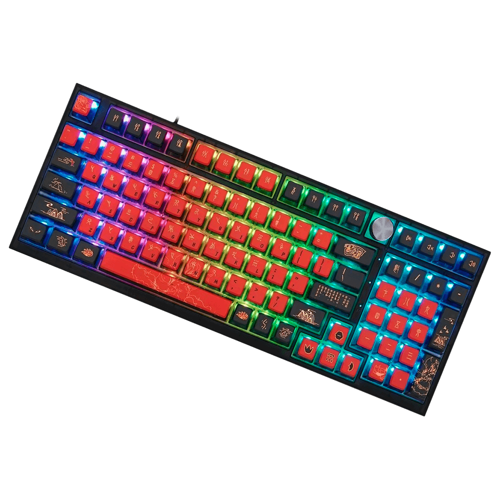 Teclado Gamer Mecânico Skyloong GK980 Jiuwei, Switch KTT Silver, 3 Modos, RGB, Hot Swap, 4000mah, Preto - Imagem 3