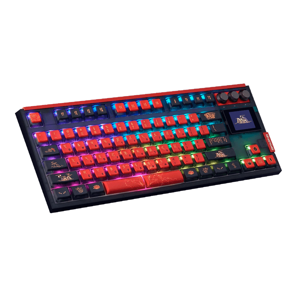Teclado Gamer Mecânico Skyloong GK87 Pro Gift Jiuwei, Switch KTT Silver, 3 Modos, RGB, Hot Swap, 4000mAh
