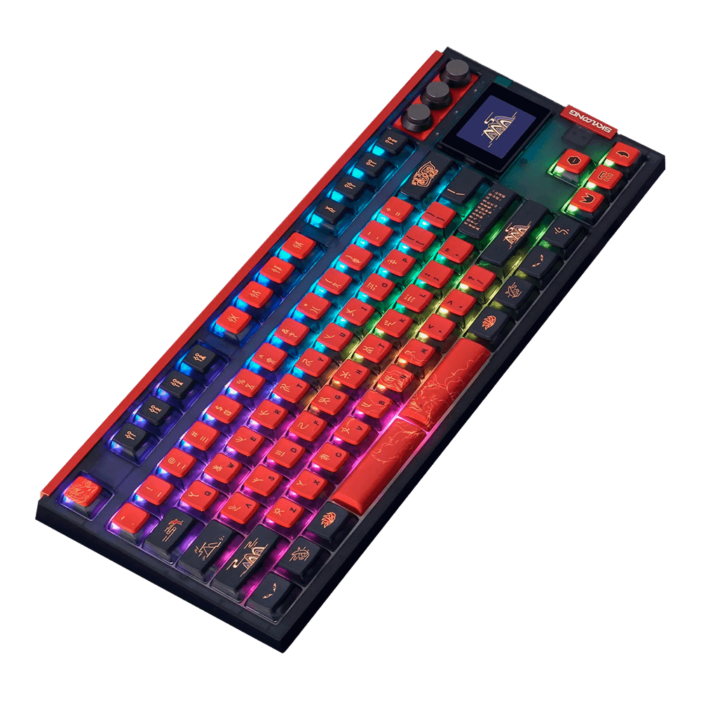 Teclado Gamer Mecânico Skyloong GK87 Pro Gift Jiuwei, Switch KTT Silver, 3 Modos, RGB, Hot Swap, 4000mAh - Imagem 2