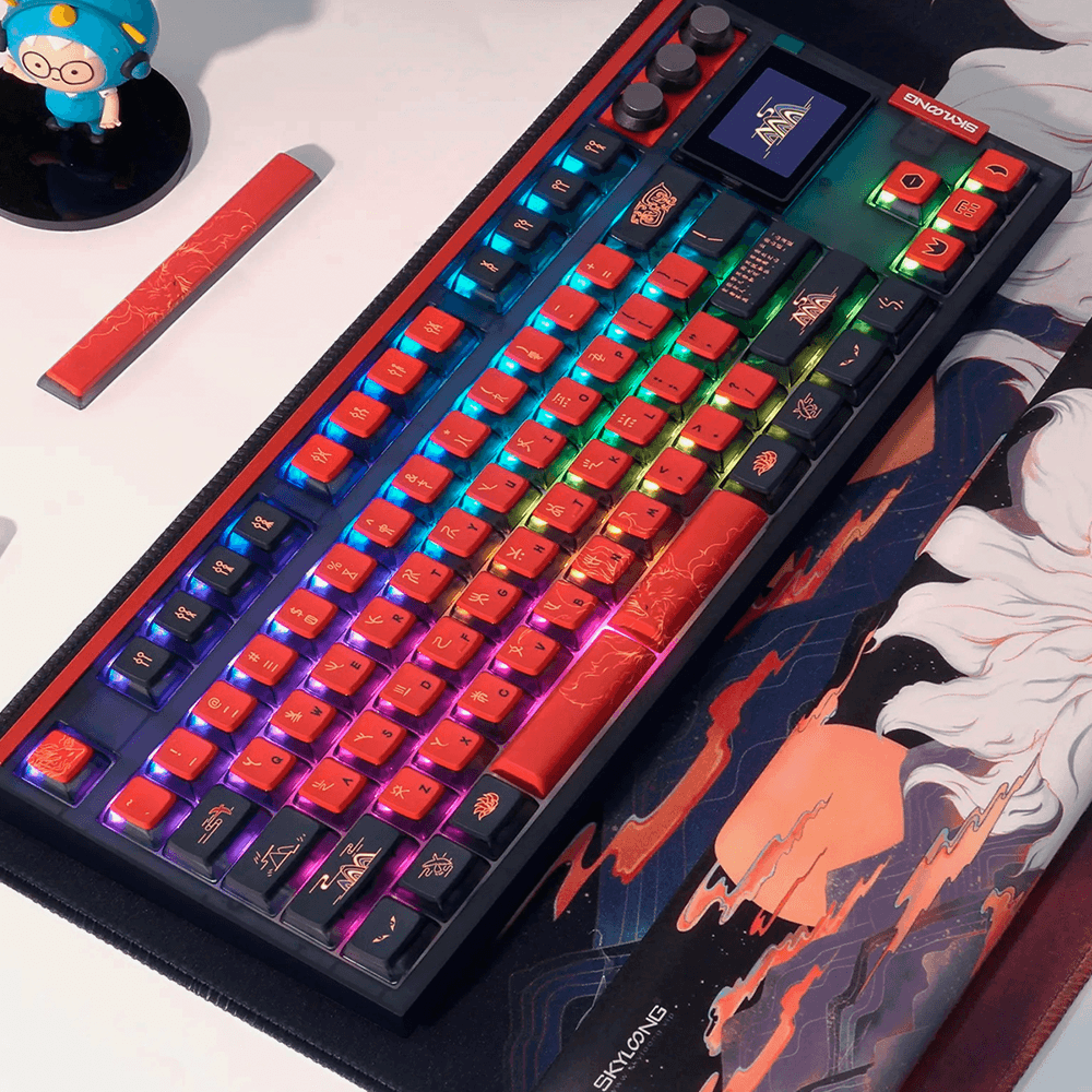 Teclado Gamer Mecânico Skyloong GK87 Pro Gift Jiuwei, Switch KTT Silver, 3 Modos, RGB, Hot Swap, 4000mAh - Imagem 4