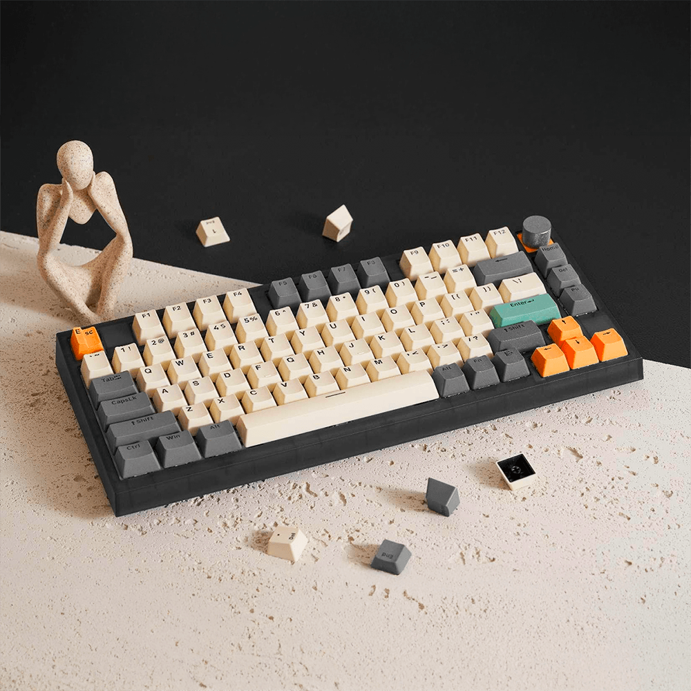 Teclado Gamer Mecânico Skyloong GK75 TI Grey, Switch KTT Red, 3 Modos, Bluetooth, Type-C, RGB, Hot Swap, 4000mAh - Imagem 4