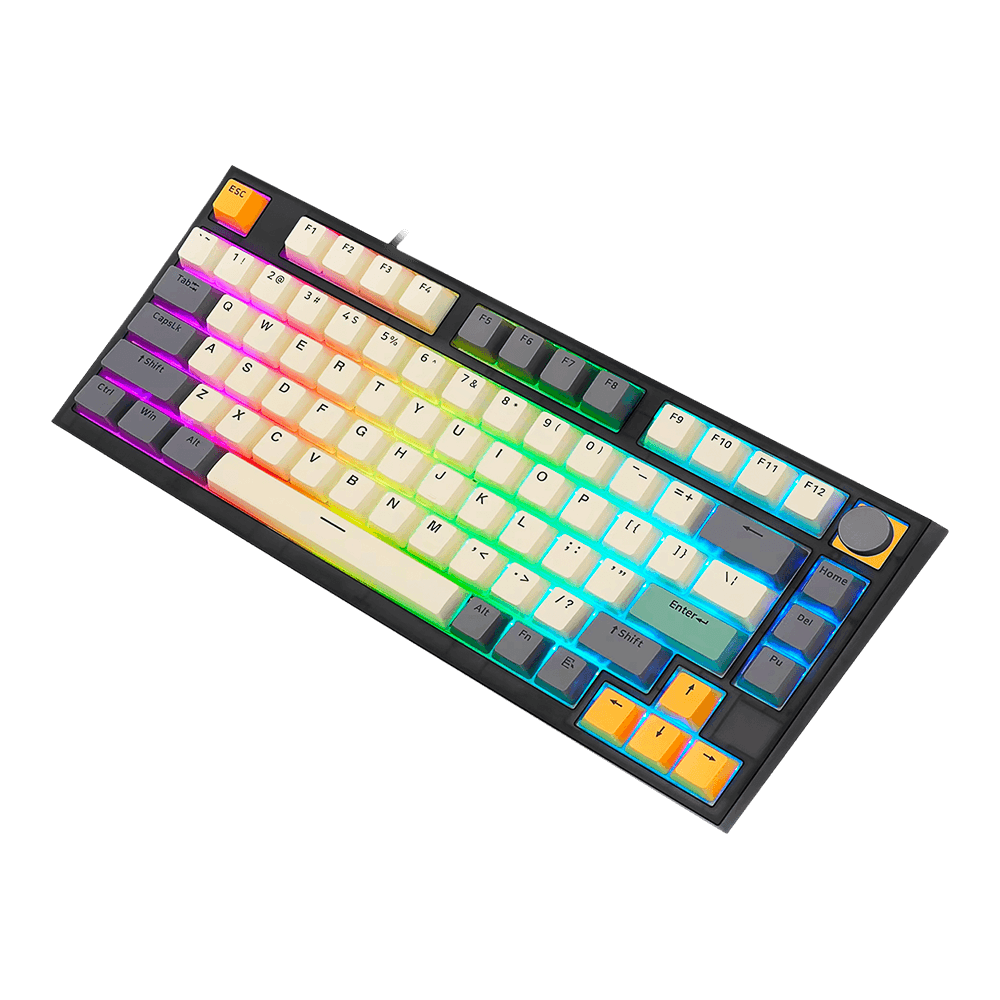 Teclado Gamer Mecânico Skyloong GK75 TI Grey, Switch KTT Brown, 3 Modos, Bluetooth, Type-C, RGB, Hot Swap, 4000mAh - Imagem 2