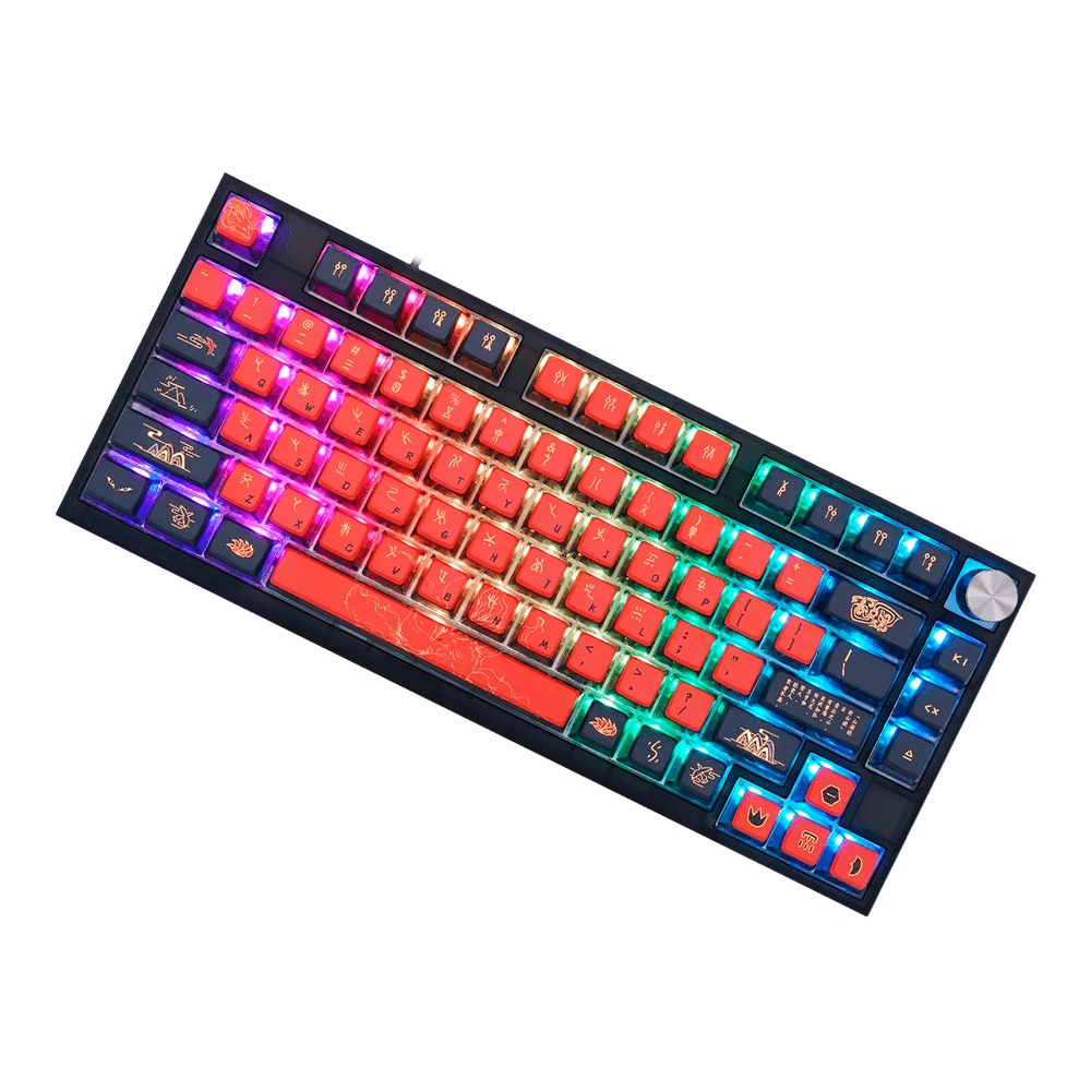 Teclado Gamer Mecânico Skyloong GK75 Jiuwei, Switch KTT Brown, 3 Modos, RGB, Hot Swap, 4000mAh, Preto - Imagem 3