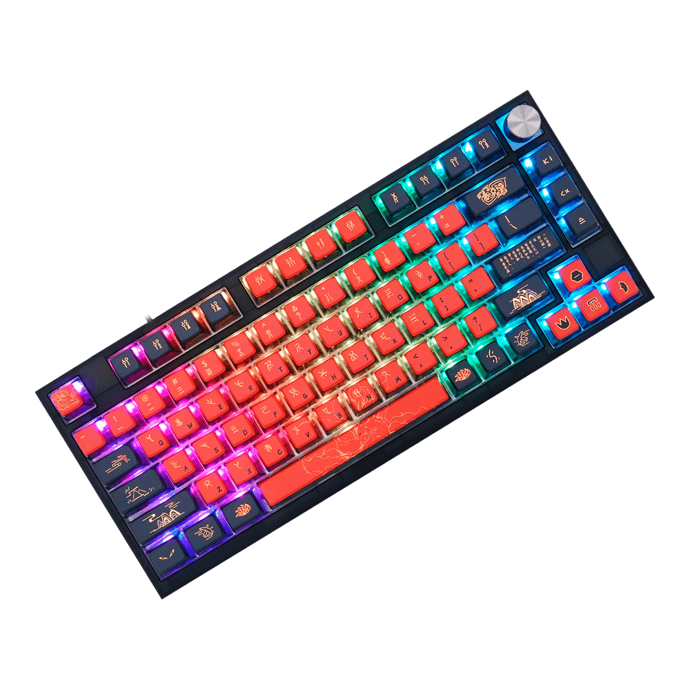 Teclado Gamer Mecânico Skyloong GK75 Jiuwei, Switch KTT Red, 3 Modos, RGB, Hot Swap, 4000mAh, Preto - Imagem 2