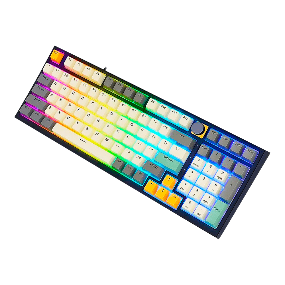 Teclado Gamer Mecânico Skyloong GK980 Ti-Grey, Switch KTT Red, 3 Modos, RGB, Hot Swap, 4000mAh - Imagem 2