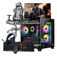 Pc Gamer Completo Ryzen 5 4500, 16GB 3200Mhz, (RX 6600 8GB), A520M, SSD 480GB M.2, 500W 80 Plus, Monitor 24 165Hz, Cadeira, Neologic - NLI89180