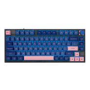 Teclado Gamer Mecânico Skyloong GK75 Blue Pink, Switch KTT Red, 3 Modos, RGB, Hot Swap, 4000mAh