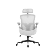 Cadeira DT3 Office Vita Super Headrest, Cinza Claro, 14392-9, Tecido Mesh, Pistão Classe 4, Suporta Até 120kg