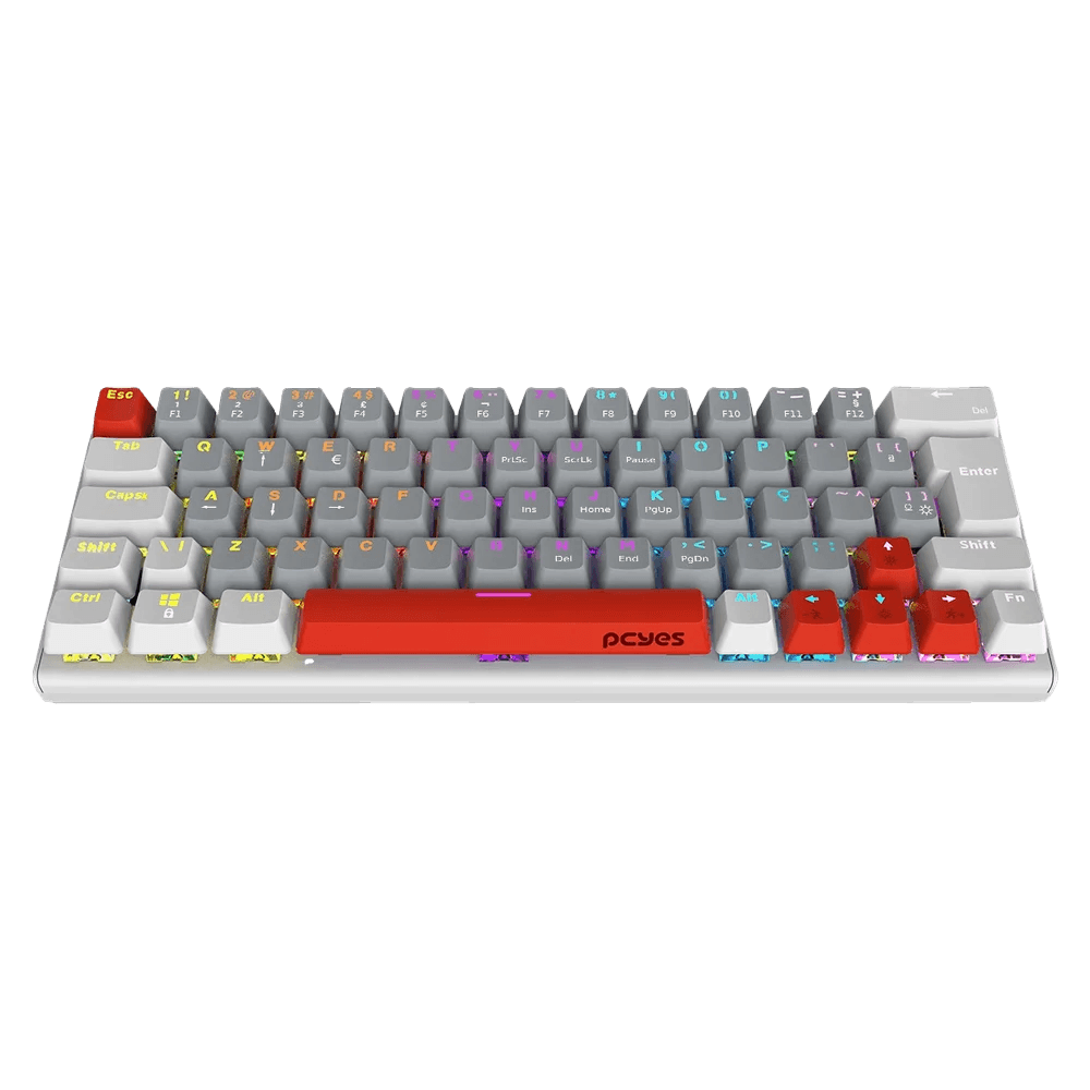 Teclado Mecânico Gamer PCYES Kuromori, 60% White Ghost, Switch Blue, Led, Rainbow, PTKMWG60BL - Imagem 2