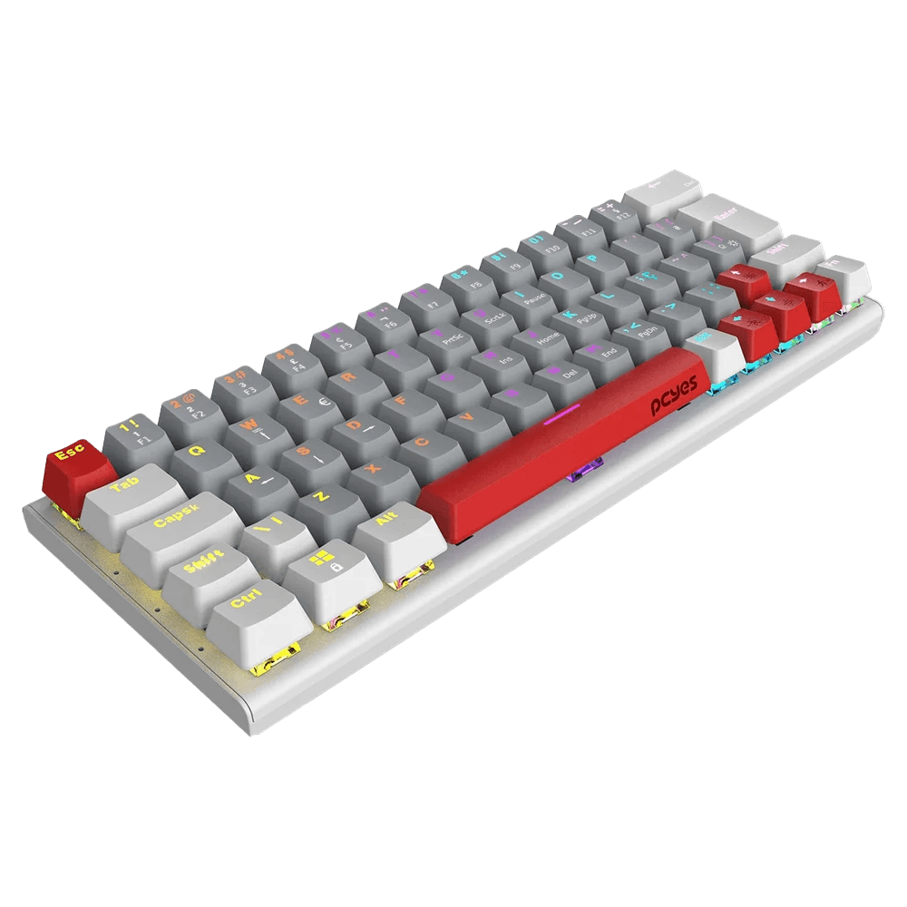 Teclado Mecânico Gamer PCYES Kuromori, 60% White Ghost, Switch Blue, Led, Rainbow, PTKMWG60BL - Imagem 3