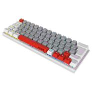 Teclado Mecânico Gamer PCYES Kuromori 60%, White Ghost, Switch Red, Led, Rainbow, PTKMWG60RD