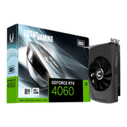 Placa de Vídeo Zotac Gaming Geforce RTX 4060, Solo, 8GB GDDR6, 128 Bits, ZT-D40600G-10L