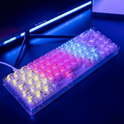 Teclado-Gamer-Mecanico-Neologic-Crystal-Edge-65--Transparente-Rainbow-Switch-Branco-Cabo-Tipo-C-ABNT2---NLCRSTL-EDGE Teclado-Gamer-Mecanico-Neologic-Crystal-Edge-65--Transparente-Rainbow-Switch-Branco-Cabo-Tipo-C-ABNT2---NLCRSTL-EDGE