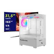Pc Gamer Ryzen 5 5600GT, Monitor 31,5'', 16GB 3200Mhz, (RTX 4060 8GB), A520M, SSD 1TB M.2, 600W 80 Plus, 3 fans RGB, Neologic - NLI90041