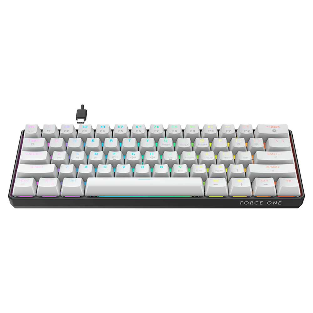 Teclado Force One Atlas 60% Switchs Huano Red RGB - FR.TC.A6.01 - Imagem 2