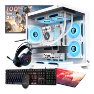Pc Gamer Full White Ryzen 5 5600GT, 16GB 3200Mhz, (Radeon Vega 7 Integrado), A520M, SSD 480GB M.2, 500W 80 Plus, Teclado Mecânico, Neologic - NLI89950