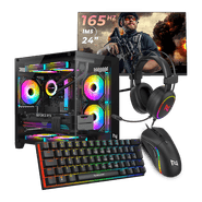 Pc Gamer Full Black Ryzen 5 5600GT, 16GB 3200Mhz, (Radeon Vega 7 Integrado), A520M, SSD 480GB M.2, 500W 80 Plus, Teclado Mecânico, Neologic - NLI89953