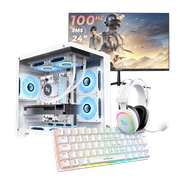 Pc Gamer Full White Ryzen 5 5600GT, 16GB 3200Mhz, (Radeon Vega 7 Integrado), A520M, SSD 480GB M.2, 500W 80 Plus, Teclado Mecânico, Neologic - NLI89950