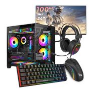 Pc Gamer Full Black Ryzen 5 5600GT, 16GB 3200Mhz, (Radeon Vega 7 Integrado), A520M, SSD 480GB M.2, 500W 80 Plus, Teclado Mecânico, Neologic - NLI89951