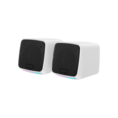 Caixa de Som Force One Explorer White, RGB, USB e P2, Drivers de Áudio de 52mm, Potência de 3W, FR.AU.EX.02