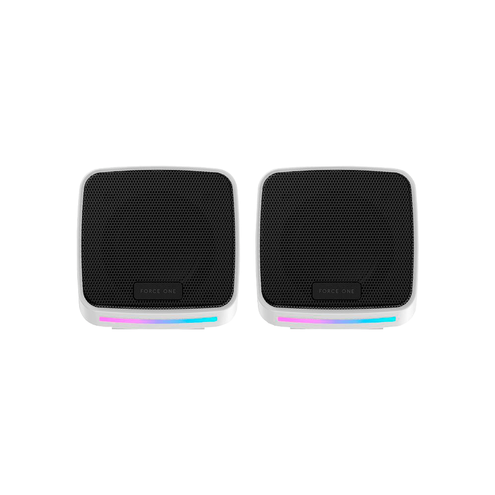 Caixa de Som Force One Explorer White, RGB, USB e P2, Drivers de Áudio de 52mm, Potência de 3W, FR.AU.EX.02 - Imagem 2