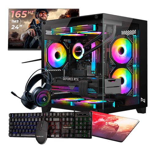 Pc Gamer Completo Ryzen 5 5600GT, 16GB 3200Mhz, (RTX 4060 8GB), B450M, SSD 1TB, 600W 80 Plus, Monitor 24 165Hz, Neologic - NLI89503