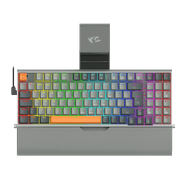 Teclado Mecânico Gamer Redragon Olaf, RGB, Switch Dust-Proof Brown, ABNT2, Black/Gray, K648GG-RGB