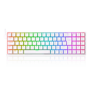 Teclado Mecânico Gamer Redragon Pollux, RGB, Switch Brown, Branco, K628-RGB-W-PT-BROWN