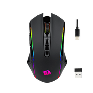 Mouse Gamer Redragon Ranger Lite Dual Mode, Wireless, RGB, 8000 DPI, 9 Botões Programáveis, Black, M910-KS