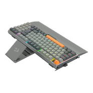Teclado Mecânico Gamer Redragon Olaf, RGB, Switch Dust-Proof Brown, ABNT2, Black/Gray, K648GG-RGB